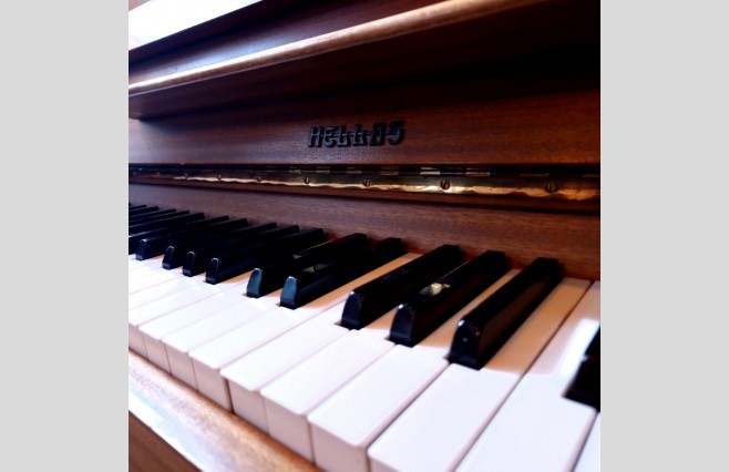 Used Hellas Satin Teak 108 Upright Piano Sold As Seen Bargain - Image 5
